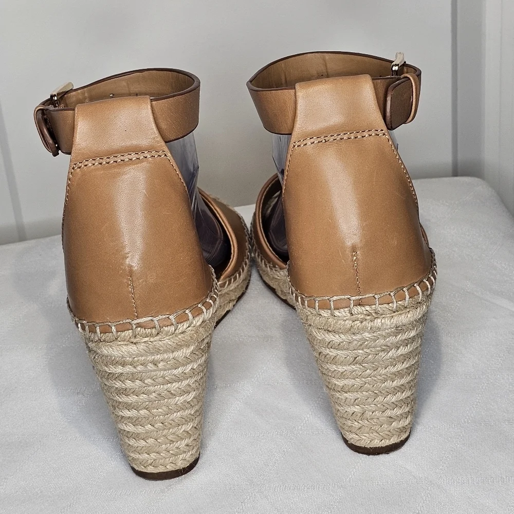 Vince Camuto Leera Espadrille Wedge Sandal Tan 10M